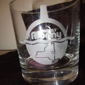 USS Albany SSN 753 Low ball glass